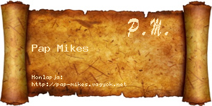Pap Mikes névjegykártya