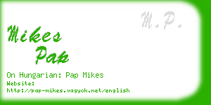 mikes pap business card